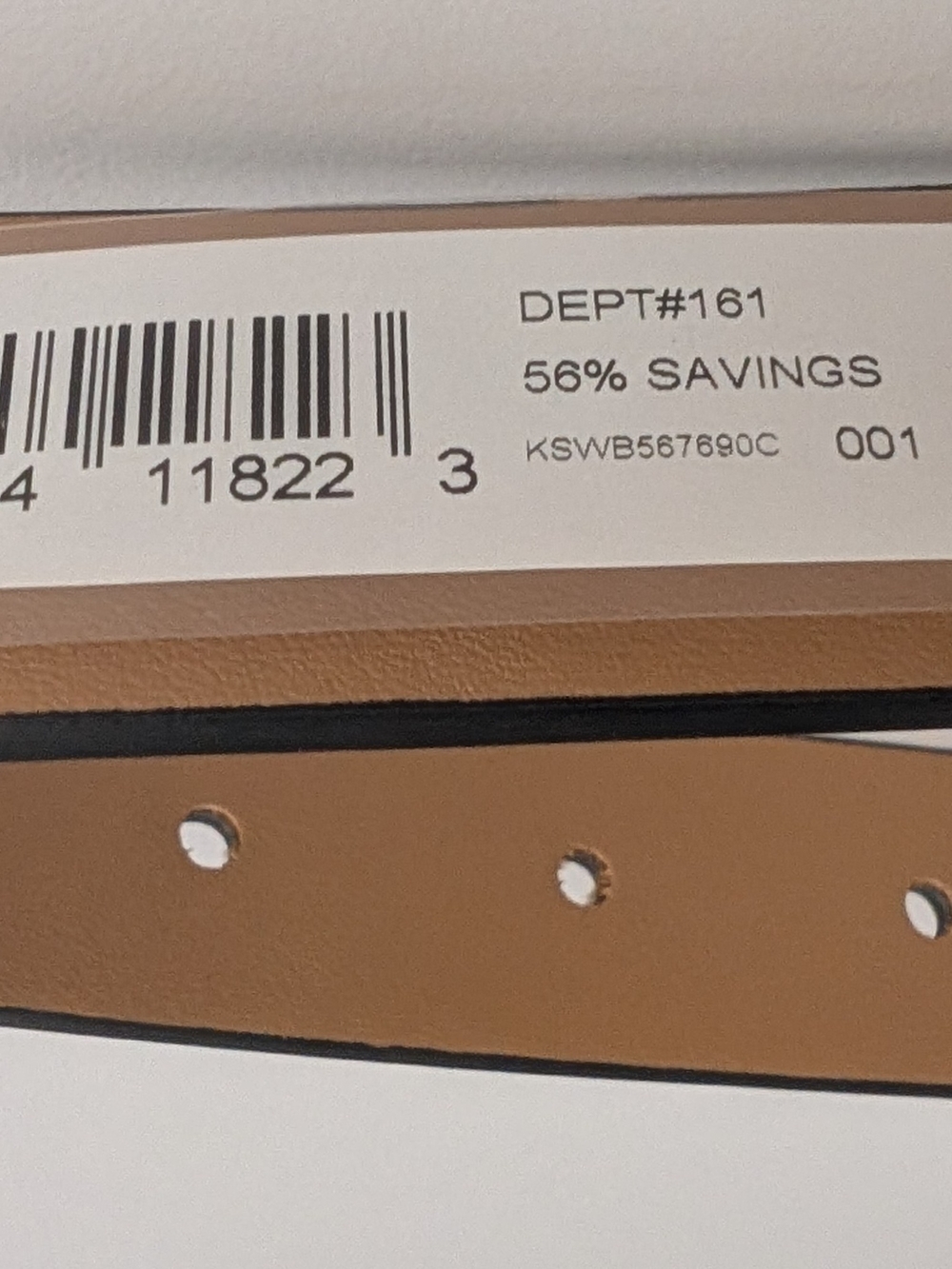Kate Spade Classic Black Leather Belt with Gold Buckle - Picture 4 of 4